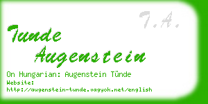 tunde augenstein business card